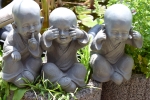 Buddha nicht sprechen nicht sehen nicht hören Skulpturen Deko Figuren 3 er Set