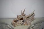 Drachenkopf Drachenfigur Deko Fantasy Wandrelief klein Totenkopf Sammlerobjekte