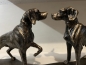 Zwei Jagdhunde Deko Jagd Material Gusseisen