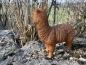 Braunes Lama kleine Deko Figur