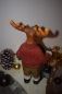 Deko Elch mit Laterne und Teelicht Weihnachtselch
