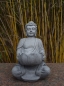 Teelichthalter kleiner Buddha Feng Shui Garten Skulptur Grau Poly