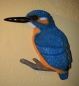 Eisvogel lebensecht Vogel Kolibri Garten Skulptur Deko Figur Wand Neu Handbemalt