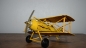 Deko Flugzeug Doppeldecker Stuker Sammler Farbe Gelb Blech