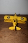 Deko Flugzeug Doppeldecker Stuker Sammler Farbe Gelb Blech