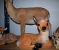 Reh Gartenfigur Lebensecht Dekoration Rehkitz Wildtiere Tierfigur Deko