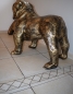 Bulldogge groß Farbe Gold Polyresin Deko Gartenfigur Tierfigur Hund
