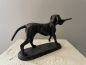 Deko Jagdhund mit Beute Hund Material Gusseisen
