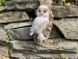 Deko Schneeeule zur Wandbefestigung Gartenfigur