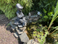 Angler mit Fisch Deko Garten Teich