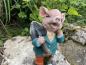 Schwein Deko Figuren Gartenfiguren Balkon lustige Tierfiguren