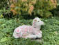 Schaf Blumenschaf liegend Gartenfigur Tierfigur Wetterfest