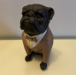 Hund Englische Bulldogge mit Anzug Deko Hundefigur