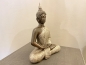 Kleiner Buddha im Schneidersitz Silber Braun