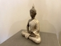Kleiner Buddha im Schneidersitz Silber Braun