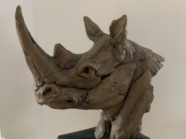 Büste Nashorn Deko Nashornkopf