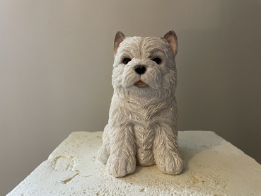 West Highland Welpe Deko Hund Gartenfigur