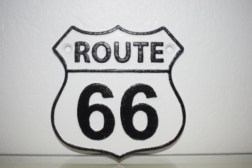 Deko Schild Route 66 Material Gusseisen