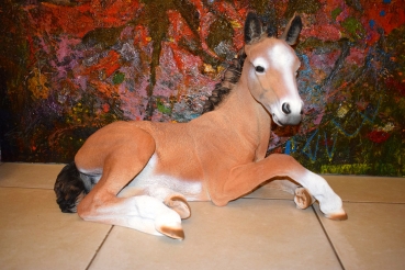 FOHLEN PFERD FIGUR STATUE SKULPTUR DEKO GARTEN PONY