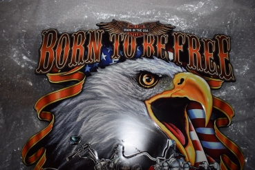 Großes Blechschild Born to be Free