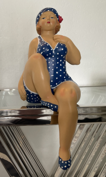 Frau Badefrau Kantenhocker Deko Figur Frauen Sommer Badeanzug