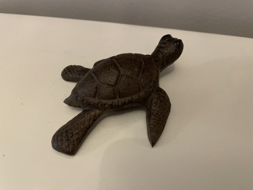 Wasserschildkröte Kleine Deko Figur Material Gusseisen