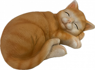 Katze Katzenbaby Farbe Rot Deko Gartenfigur