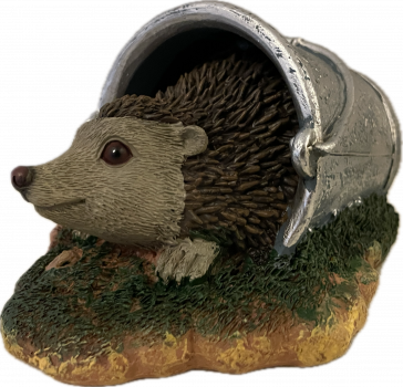 Igel Natur Lebensecht Stachel Tierfigur Eimer Waldtier Skulptur