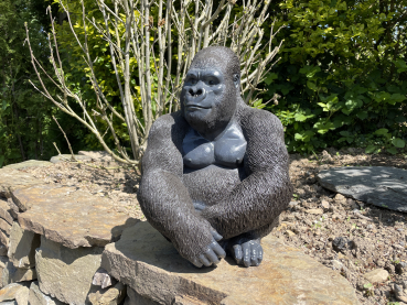 Gorilla Affe  Deko Hausfigur Wetterfeste Gartenfigur