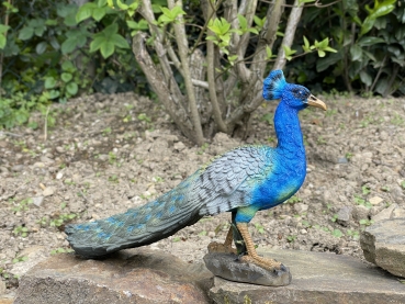 Deko Pfau vogel Gartenfigur