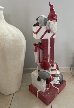 Weihnachtsgeschenksäule Geschenkbox Weihnachtsfigur Deko Geschenke