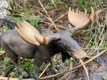 Elch Frei stehend Deko Winter Gartenfigur