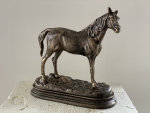 Skulptur Statue Deko Pferd Gusseisen Farbe Bronze Gold