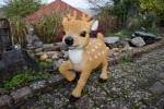 Bambi Deko XXL Reh Gartenfigur Wild Tier Rotwild Wetterfest