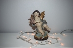 Engel mit Harfe Barrock Deko Himmelsbote Skulptur Figur Weihnachten Schutzengel
