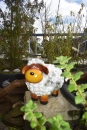 Deko Schaf Figur Lustige Bunte Schafe Wollschafe Tierfigur Gartenfigur Höhe 23cm Weißes Schaf