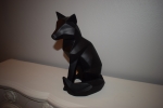 Der Fuchs Deko Moderne Skulptur Farbe Schwarz 3 D Effekt
