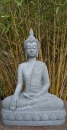 Buddha Feng Shui Garten Skulptur Grau Poly