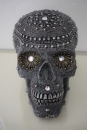 Deko Totenköpfe Gothic Skull Dekoration Materiaal Kunststein Perlen besetzt