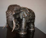 Elefant Groß 26 cm Deko Glückselefant Indische Skulptur Elefant Tierfigur