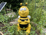 Biene Hummel Gartenfigur aus Kunststein Frühlingsdeko, Terrassendeko, Balkon Deko, Geschenkidee