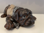 Englische Bulldogge klein Farbe Bunt Deko Hund
