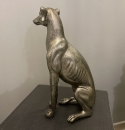 Deko Windhund Frei sitzend Skulptur Hundefigur Höhe 40 cm
